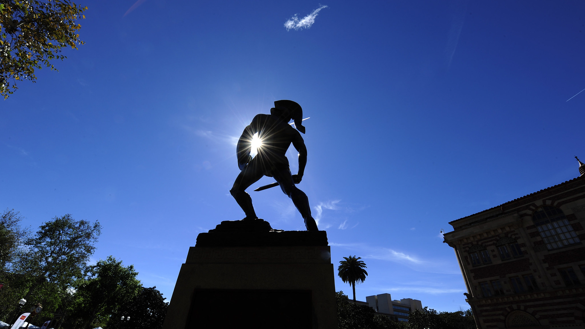 Tommy Trojan backlit