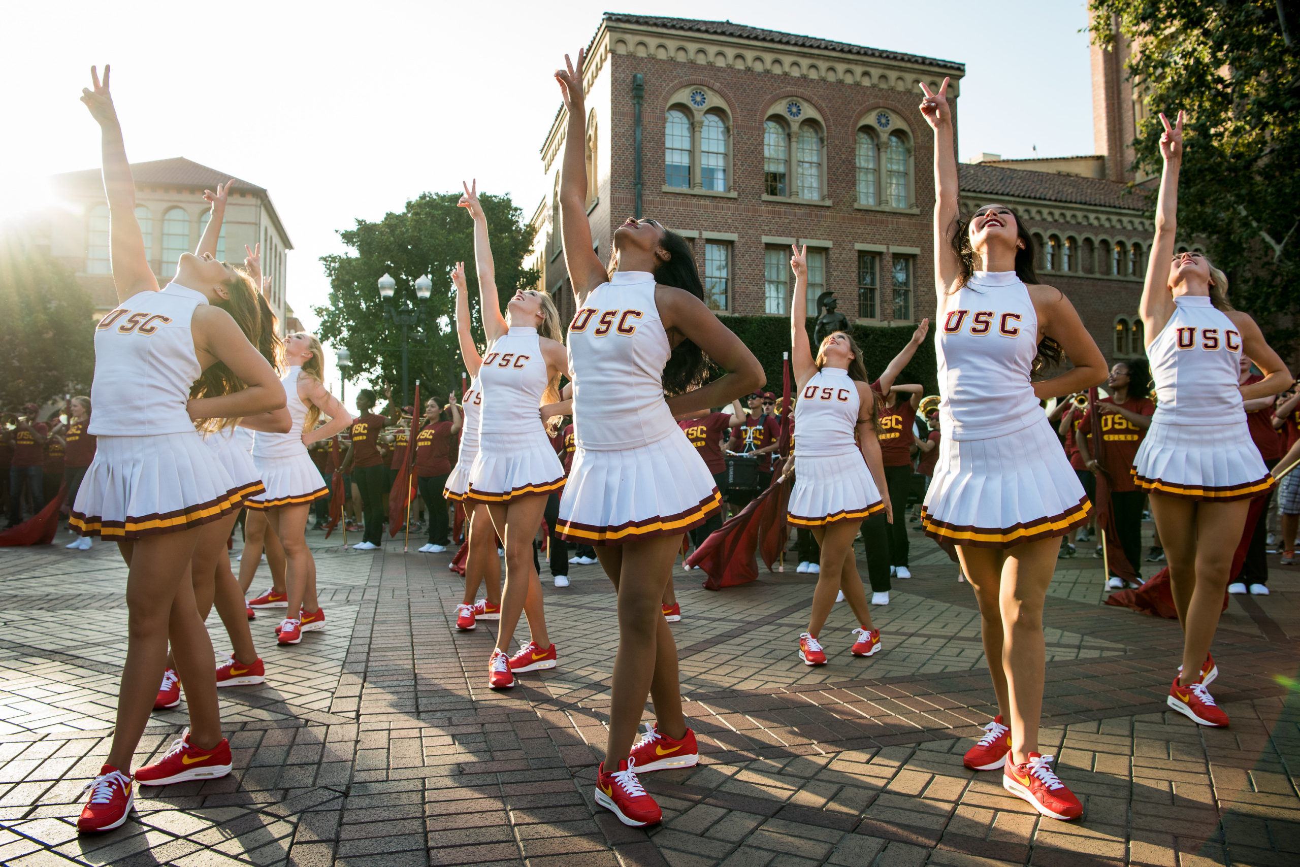 USC Song Girls in Hahn Plaza