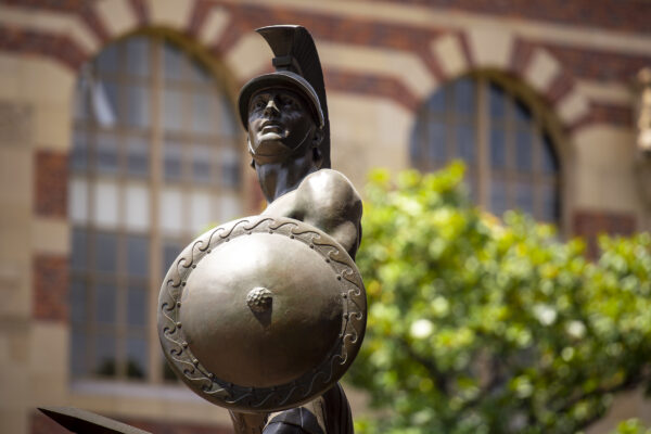 the Tommy Trojan statue
