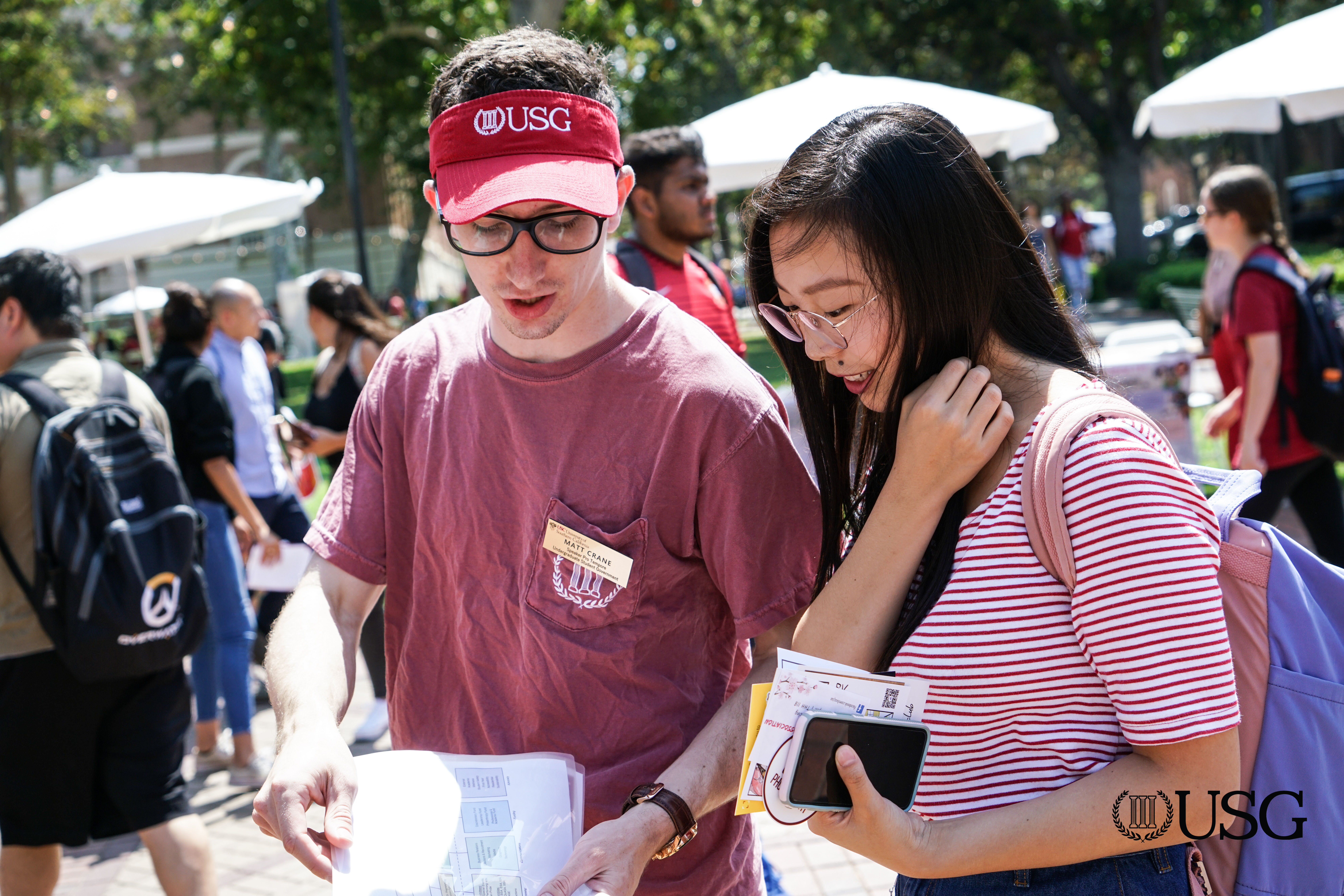 two students at involvement fair